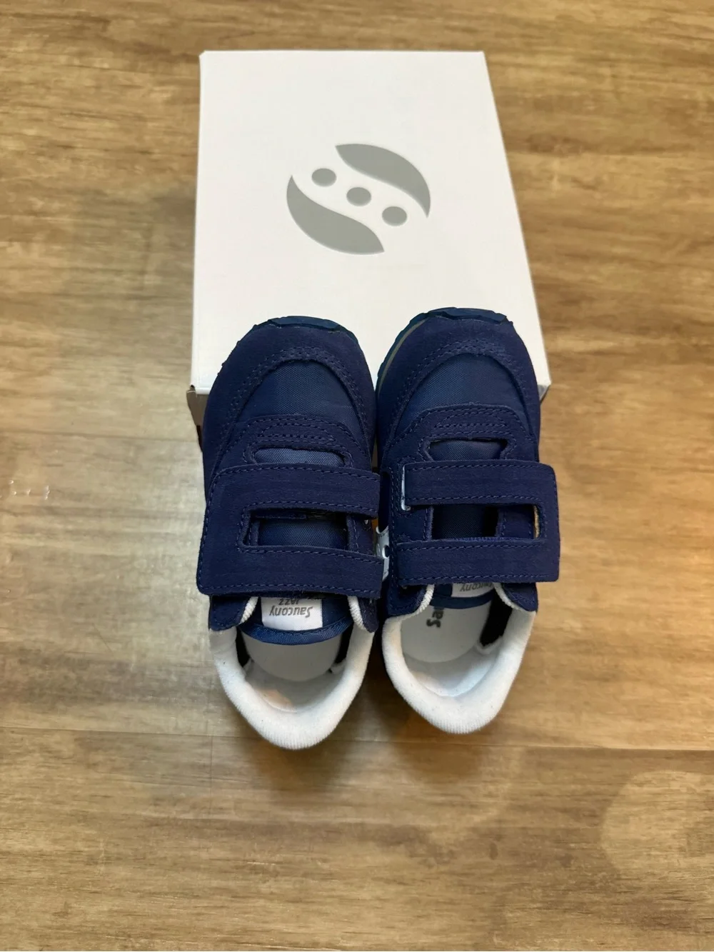 Saucony Kids Navy and White Velcro Athletic Sneakers